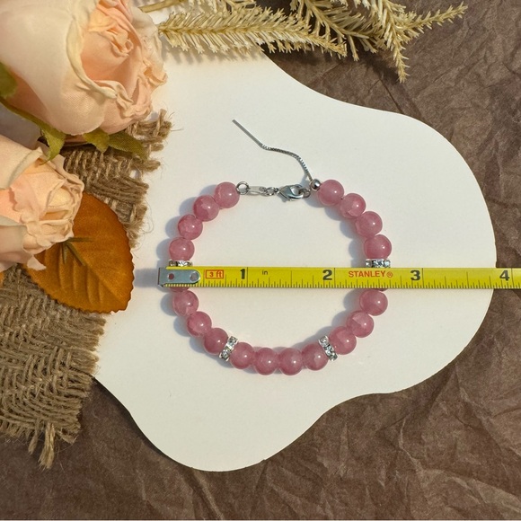 Elegant Pink Beaded Bracelet - Picture 5 of 5